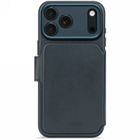 Decoded Leather Detachable Wallet case with MagSafe for iPhone 17 Pro Max - navy blue - OUTLET