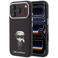 Karl Lagerfeld Smooth Ikonik Sketch MagSafe case for iPhone 18 Pro Max / 17 Pro Max - burgundy