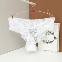 Transparent French Lace Thong Women's Panties Sexy G-string Ladies Seamless Underwear 201 S