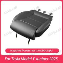 Naujam Tesla Model Y Juniper 2025 + Automobilio sėdynės prailgintuvas Pagalvėlė Kojų atrama Pagalvė Atminties putos Kelio atrama Vairuotojo apsauginis kilimėlis black 1pc