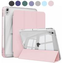 Dėklas iPad Air 11 M3/M4/M2, 11 colių, su pieštuko laikikliu, trijų dalių stovas, permatomas akrilinis galinis dangtelis, skirtas iPad Air 4 5 10.9'' For iPad Air 11 2026