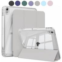 Dėklas iPad Air 11 M3/M4/M2, 11 colių, su pieštuko laikikliu, trijų dalių stovas, permatomas akrilinis galinis dangtelis, skirtas iPad Air 4 5 10.9'' For iPad Air 11 2026