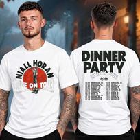Niall Horan Merch Vakarienė Gyvai Koncertų Turo 2026 Metu Marškinėliai Pakartotinis Spausdinimas Unisex Marškinėliai XXXXL gray