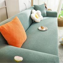 Nordic Style Elastic Sofa Cover - Full Coverage, Simple Modern Design for Summer Ottoman: 70-90cm, no pillowcase