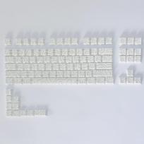 Line Gradient Side Shine Through Keycaps Cherry Profile PBT Custom Keycaps for 60% 65% 75% 96% 98% 100% Mechanical Keyboard line-White-97keys