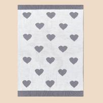Soft Knitted Baby Love Heart Blanket Stroller Crib Car Seat Toddler Swaddle Wrap Lightweight Air Conditioner Throw 80x100 cm white