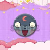 Creative D-Dandys W-World Full Face Icon Coin Badges Sprout Astro Bassie Vee Lapel Pins Backpack Hat Jewelry Brooch Accessories 32mm(1.26in)