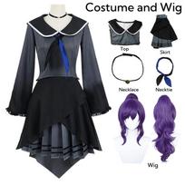 Asahina Mafuyu Cosplay Costume, Project SEKAI Anime Full Set Outfit for Halloween Party M gray