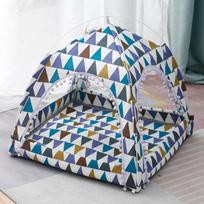 Pet Mini Tent Playpen Removable Soft Breathable Sleeping House Hideout House Puppy Kennel S（36x36x37CM） gray