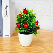Colorful Plastic Foam Bonsai Tree Realistic and Long lasting for Gardens pomegranate black