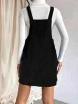 New Spring Velvet Wide Leg Sleeveless Strap Dress XL juoda