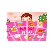 Montessori Activity Binder Book Reusable for Boy Girl Travel Birthday Gift Life Skill beige