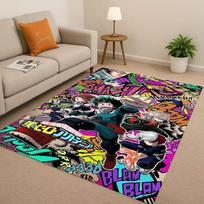 Anime Mano Herojų Akademija Bakugou Deku Animacinis Gyvenamojo Kambario Neslystantis Kilimas Kilimas Miegamojo Žaidimų Kambario Sofai, Namų Dekoras Durų Kilimėlis 70x100cm( 27x39in )