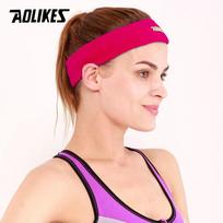 Aolikes Cotton Sweat Headband For Men Women Yoga Sports Soft Breathable Comfortable Sweatband rožinė raudona spalva
