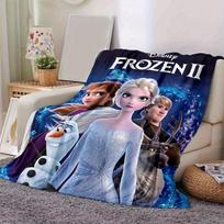 1pc Disney Frozen II Elsa Anna Kristoff Olaf Sven, Cartoon Blanket, Home Decoration, Suitable for Gift, All Seasons Universal, Cartoon Blank 100x150cm gray