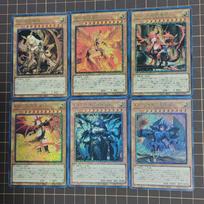 Diy 6pcs/set Yu-gi-oh! Feminization Slifer The Sky Dragon Self-made Cards Anime Plaything Present Starlight Flashes Colorful Flash Anime gray