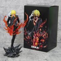 Naujausios 24cm One Piece Anime figūrėlės Sanji Velnio kostiumas PVC GK statula Modelis Kolekcija Kambario puošmena Vaikų žaislai Vaikų dienos dovanos brown