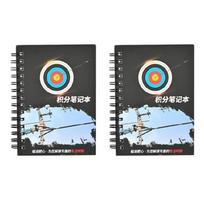 2Pcs Shootings Score Tracking Notebook Daily Hunting Shootings Record Exercise Book Score Recording Keeper Easy to Use 1 white