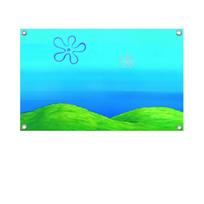 1 VNT. SpongeBob SquarePants Bikini Bottom Vėliavėlės Banderolės Keturių skylių Vėliava Poliesteris Lauko Dekoras Kambario Estetika 125x150cm (50x60in)