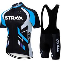 Bicycle Short-sleeved Strap Set Quick-drying Men's and Women's Road Cycling Bicycle Cycling Shorts 2026 Summer Breathable Cycling Suit Set 4xl šviesiai mėlyna spalva