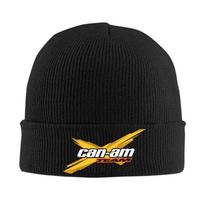 Custom BRP Can Am Logo Print Beanie Hat Adults Knitted Hat Soft Warm Skullies Beanies Cap Autumn Winter Outdoor Bonnet Hats black