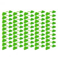 50 vnt. Šiltnamio lanko rėmo spaustukai Dvigalviai plastikiniai spaustukai Šildymo presavimo plėvelės spaustukai šiltnamio plėvelės lanko vamzdeliams green