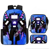 Skibidi Cartoon Toilet Printed Backpack Child Schoolbag Shoulder Bag Pencil Bag Style11 blue