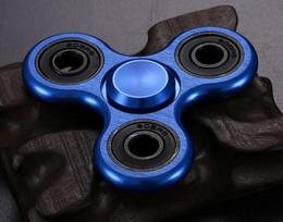 Naujas aliuminio lydinio Fidget Spinner EDC rankai, skirtas autizmui, ADHD, nerimui, streso malšinimui, susikaupimui, metalinis rankinis spinneris, Fidget žaislai tamsiai mėlyna spalva
