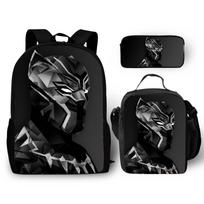 Marvel Juodoji Pantera Pradinuko Kuprinė Trys Dalys Kuprinė Portfelis Pieštukinė Single layer pencil case black