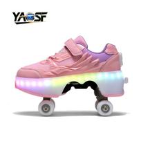 Unisex Double-Wheel Bluetooth Light-Up Roller Skates 38 juoda