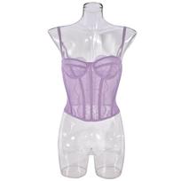 Women S Slimming Waist Tummy Control Embroidered Lace Strap Shapewear Q01059j XL white