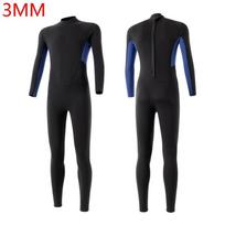 3mm Full Body Wetsuit Men Women Thermal Insulated Long Sleeve Diving Suit Surfing Snorkeling Winter Swimming XXXL black