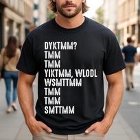 Unisex  Do You Know The Muffin Man DYKTMM  T-Shirt: Pop Culture Humor 120 black