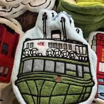 Hand Towel Hong Kong Characteristic Absorbent Embroidered Cartoon Ding Ding Bus Soft Absorbent For Bathroom Kitchen Daily Use