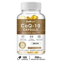Coolkin Coenzyme Q10 (Ubiquinone) 200mg 120 Vegetarian Capsules — Antioxidant Support, Non-GMO, Vegan Friendly 120*1