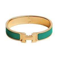 HERMES Clic H Gold Plated Metal Bangles Women's H700001F-2BPM PM turkis