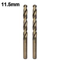 Metric M42 8% Cobalt Twist Drill Bits for Stainless Steel and Hard Metal 11.5mm 2Pcs