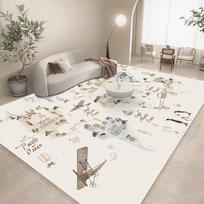 Animal World Map Carpet for Bedroom Living Room Home Sofa Children's Bedroom Kids Large Floor Mat Gifts Home Decoration Rug 40x60cm beige
