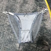 Lady Summer Thin Sexy Lace Edge To Lift Hip Cotton Crotch Without Trace Bag Hip Briefs XL safyro mėlyna spalva