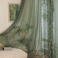 Lace Sheer Curtain With Floral Embroidery Living Room Bedroom Balcony 150x150cm