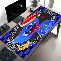 Huggy Wuggy Print Mouse Pad, Anti‑Slip Desktop keyboard Mat, for PC Laptop Gaming Working Daily Use, Cool Festival Surprise Gift 30cmx80cm