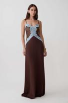 Sexy Lace Cami Dress for Women Summer Backless Knit Maxi Dress Elegant Vintage Mature Style L