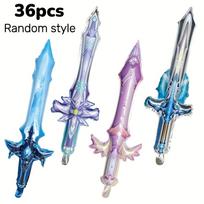 12/24/36Pcs Mixed Birthday Party Balloon Decor Inflatable Sword Celebrate Refueling Stick Balloon Cheering Rave Festival Globos Random style