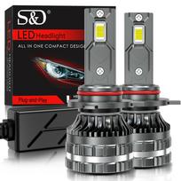 2vnt H7 H4 Led priekinių žibintų lemputės 6000K H1 H3 H8 H11 Led 9005 HB3 9006 HB4 automatinė lempa 9012 Hir2 didelės galios 200W 160000LM Canbus CSP lustai priekinis žibintas 9012(HIR2)