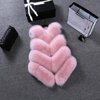 Berankovė striukė moterims Kailinė liemenė Žieminė striukė moterims Trumpas dirbtinio kailio paltas Elegantiškas šiltas XXS gray