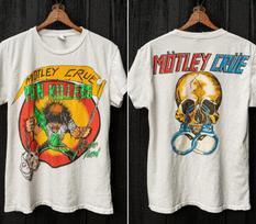 Motley Crüe Pain Killers 2 side 90s Reprint T shirt classic style tee S brown