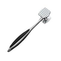 Meat Tenderizing Hammer Multifunctional Meat Hammer Meat Tenderizer Zinc Alloy Texture Suitable for Efficient Cooking gray