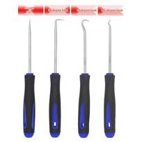 Oil Seal and O-Ring Removal 4-Piece Screwdriver Set with Puller Hooks black
