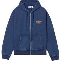 Levis Laisvas Minkštas Patogus Su Gobtuvu Užtraukiamas Ilgomis Rankovėmis Džemperis Vyriški Viršutiniai Drabužiai 003W1-0000 S blue