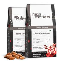 Man Matters Beard Care  30 Gummies X Pack Of 2 Supporting Fuller Looking Beard Daily Chewable Vegan Formula gray